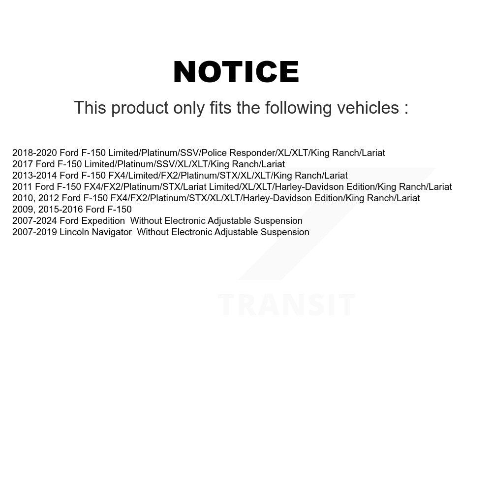 Suspension Strut Shock Mounting Front Pair For Ford F-150 Expedition Lincoln