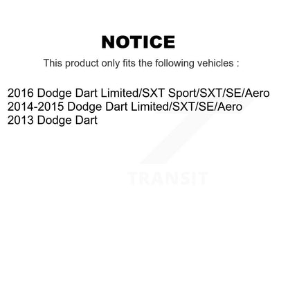 Suspension Strut Shock Mounting Front Kit For Dodge Dart
