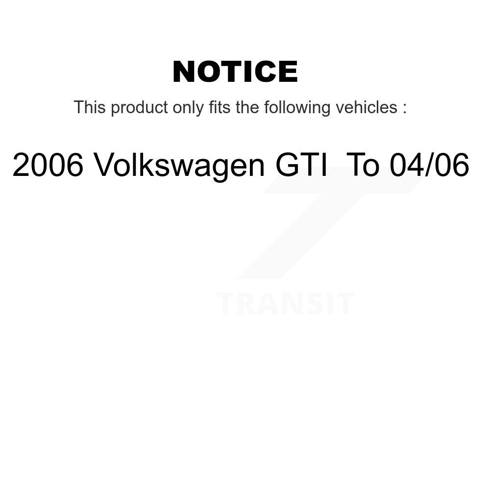 Suspension Strut Shock Mounting Front Rear Kit For 2006 Volkswagen GTI To 04 06