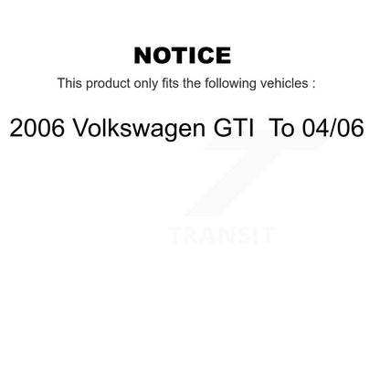 Suspension Strut Shock Mounting Front Rear Kit For 2006 Volkswagen GTI To 04 06