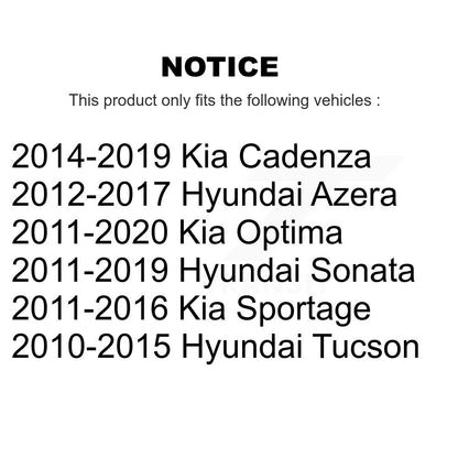 Suspension Strut Shock Mounting Rear Pair For Hyundai Sonata Kia Tucson Optima