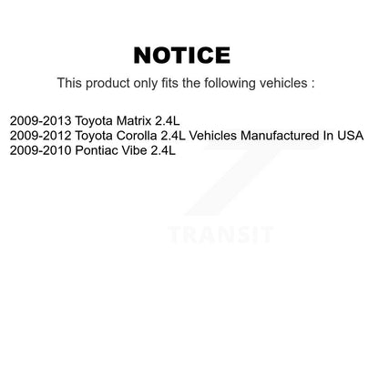 Wheel Bearing Tie Rod End Front Kit For Toyota Corolla Matrix Pontiac Vibe 2.4L