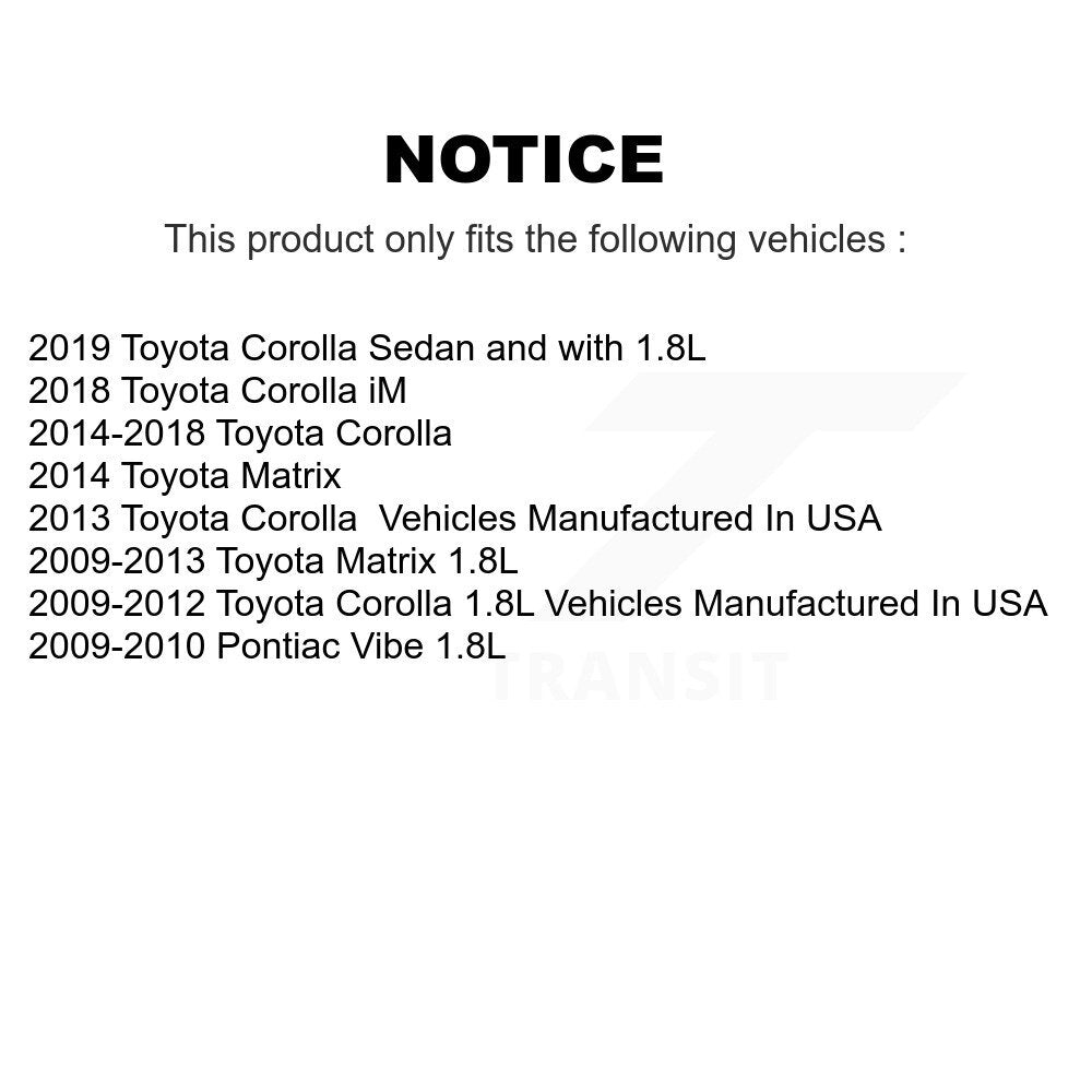 Wheel Bearing & Tie Rod End Front Kit For Toyota Corolla Matrix Pontiac Vibe iM