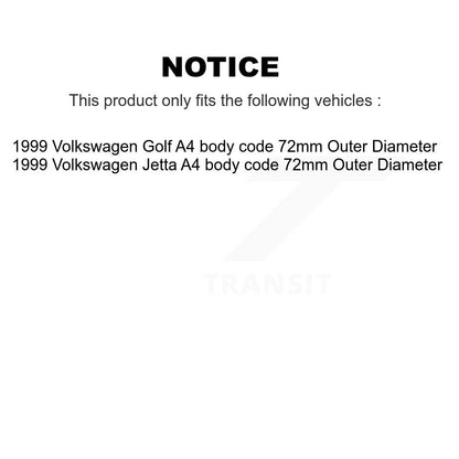 Wheel Bearing Tie Rod End Front Kit For 1999 Volkswagen Jetta Golf A4 body code