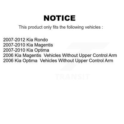 Wheel Bearing And Tie Rod End Front Kit For Kia Rondo Optima Magentis