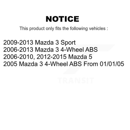 Wheel Bearing And Tie Rod End Front Kit For Mazda 3 5 Sport