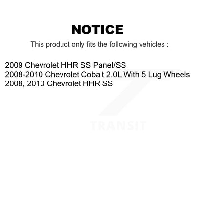 Wheel Bearing And Tie Rod End Front Kit For Chevrolet Cobalt HHR