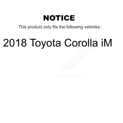 Wheel Bearing And Tie Rod End Front Kit For 2018 Toyota Corolla iM