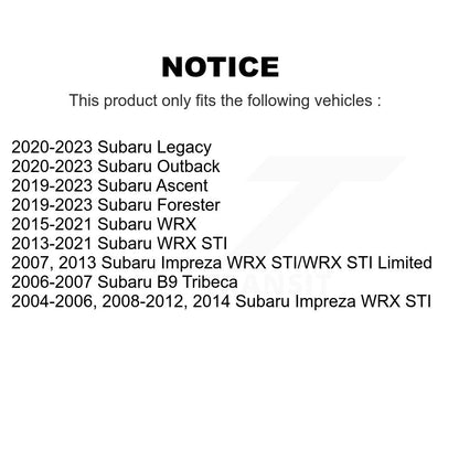 Wheel Bearing & Tie Rod End Front Kit For Subaru Impreza Forester Outback Ascent