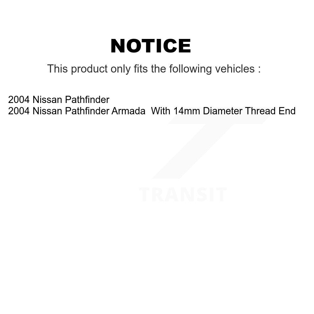 Wheel Bearing And Tie Rod End Front Kit For 2004 Nissan Pathfinder Armada