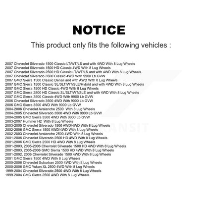 Hub Bearing Assembly Link Front Kit For Chevrolet GMC Silverado 1500 Sierra 2500