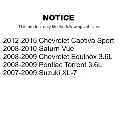 Hub Bearing Assembly Link Front Kit For Chevrolet Equinox Pontiac Torrent Saturn
