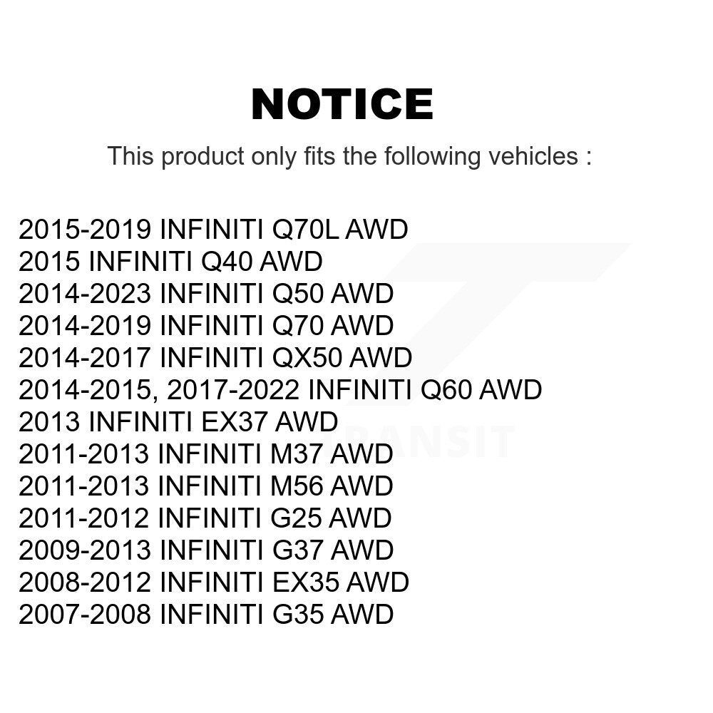 Hub Bearing Assembly Link Front Kit For INFINITI Q50 G37 QX50 EX35 G35 Q60 EX37