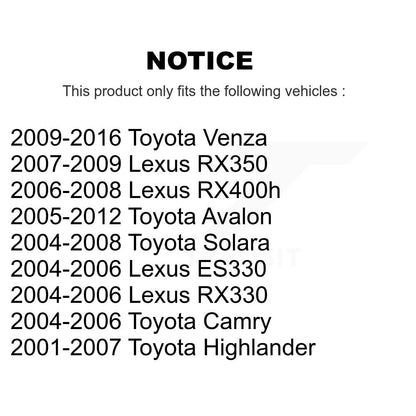 Wheel Bearing Link Front Kit For Toyota Venza Lexus Camry Highlander RX350 RX330