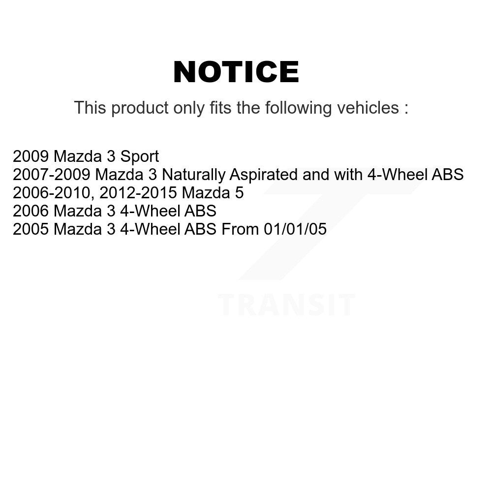 Wheel Bearing And Link Front Kit For Mazda 3 5 Sport