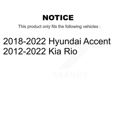 Wheel Bearing And Link Front Kit For Kia Rio Hyundai Accent
