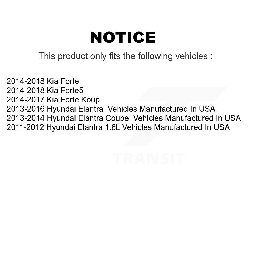 Bearing Lower Ball Joint And Link Front Kit For Hyundai Elantra Kia Forte Forte5
