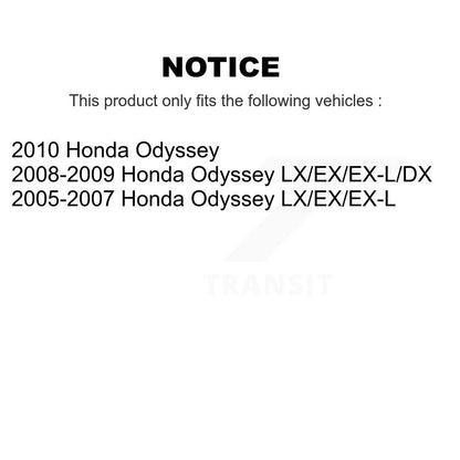 Bearing Lower Control Arm Tie Rod & Link Front Right Kit (5Pc) For Honda Odyssey
