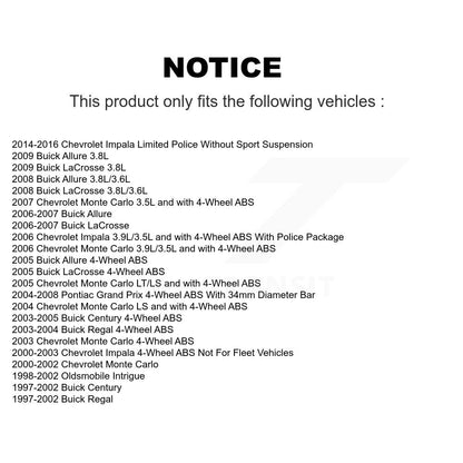 Bearing Lower Control Arm Outer Tie Rod Link Front Left Kit For Buick Chevrolet