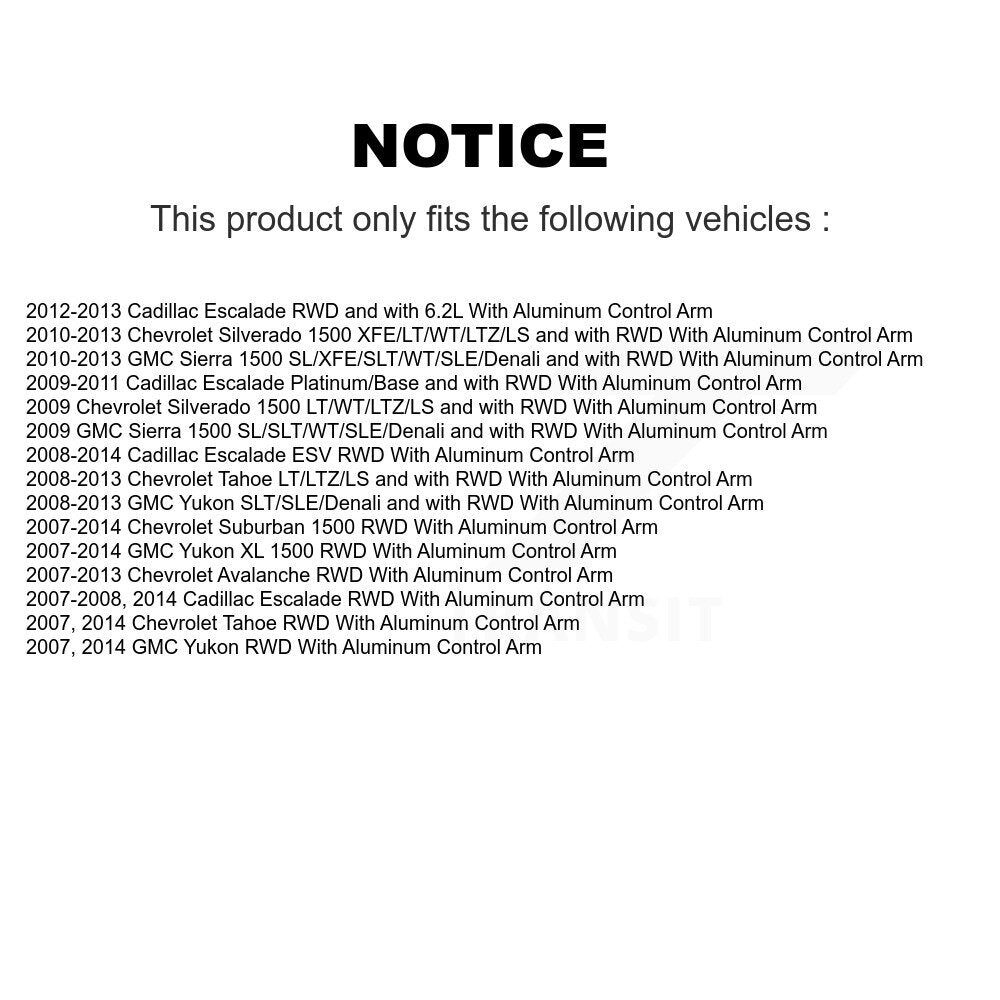 Upper Control Arm Lower Ball Joint Outer Tie Rod Link Front Right Kit For GMC XL