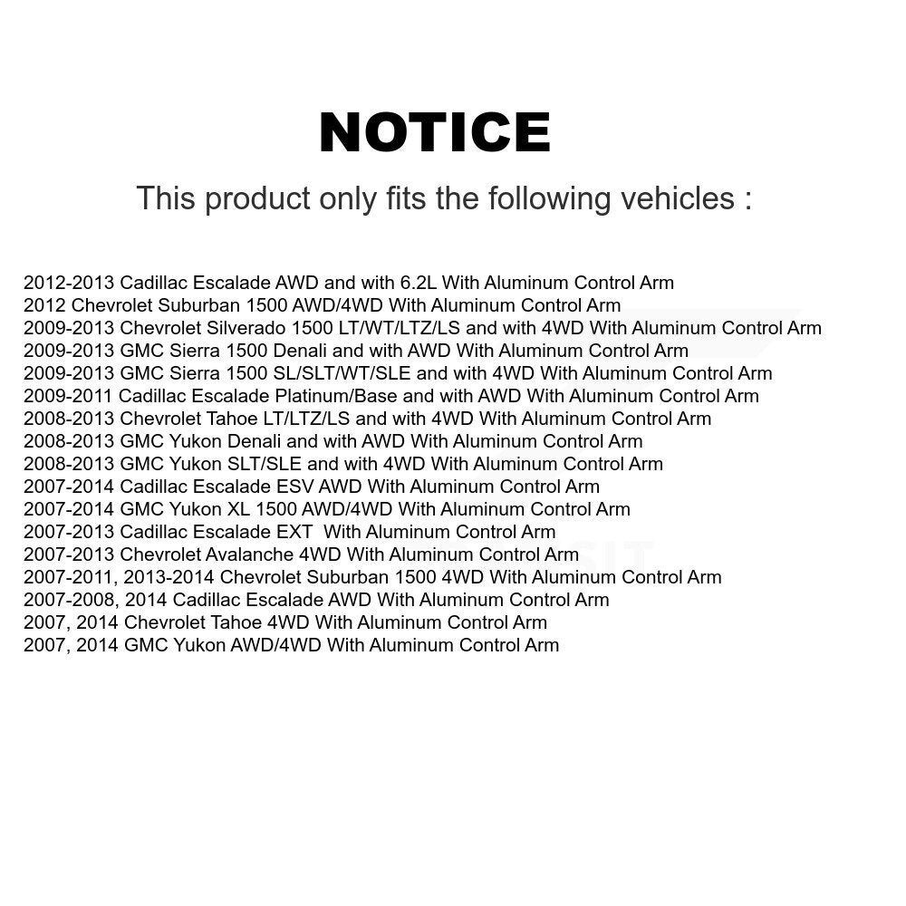 Bearing Upper Arm Lower Ball Joint Outer Tie Rod Link Front Left Kit For GMC XL