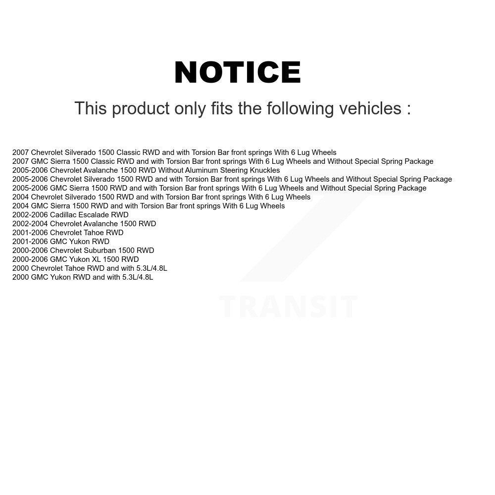 Bearing Upper Lower Ball Joint & Link Front Kit For Chevrolet GMC Silverado 1500