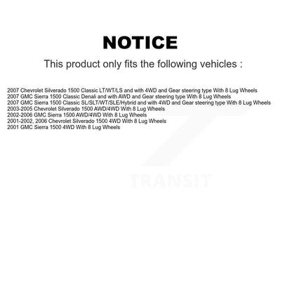 Bearing Lower Ball Joint Outer Tie Rod & Link Front Kit For Chevrolet Silverado
