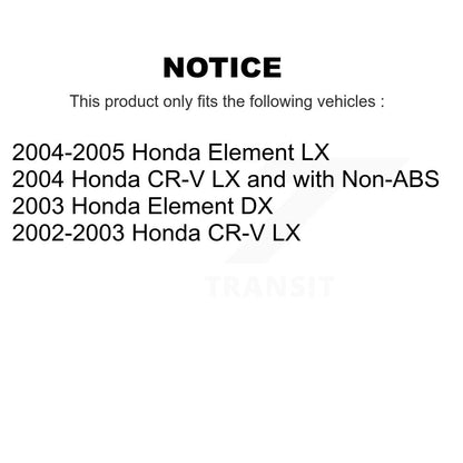 Wheel Bearing Lower Ball Joint & Sway Bar Link Front Kit For Honda CR-V Element