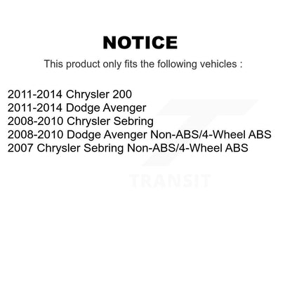 Hub Bearing Lower Ball Joint Outer Tie Rod Link Front Kit For Chrysler 200 Dodge