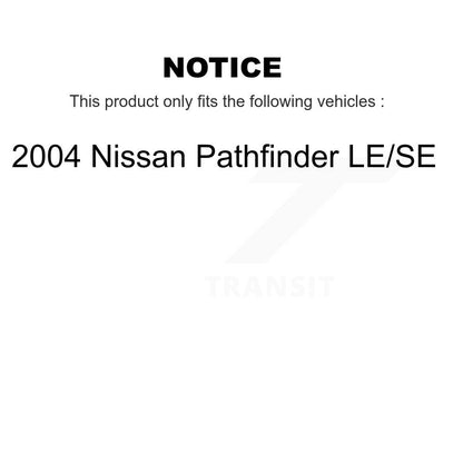 Hub Bearing Lower Ball Joint And Link Front Kit For 2004 Nissan Pathfinder LE SE