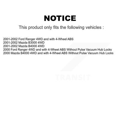 Hub Bearing Lower Ball Joint & Link Front Kit For Ford Ranger Mazda B4000 B3000