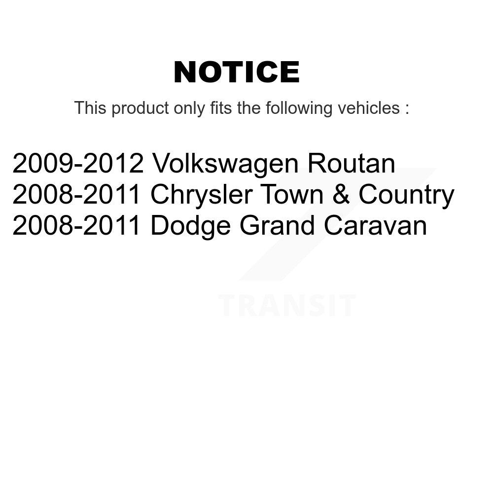 Bearing Lower Arm Outer Tie Rod & Link Front Kit (8Pc) For Dodge Grand Caravan