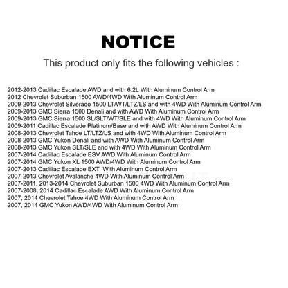 Bearing Upper Control Arm Lower Ball Joint Outer Tie Rod Link Front Kit For GMC