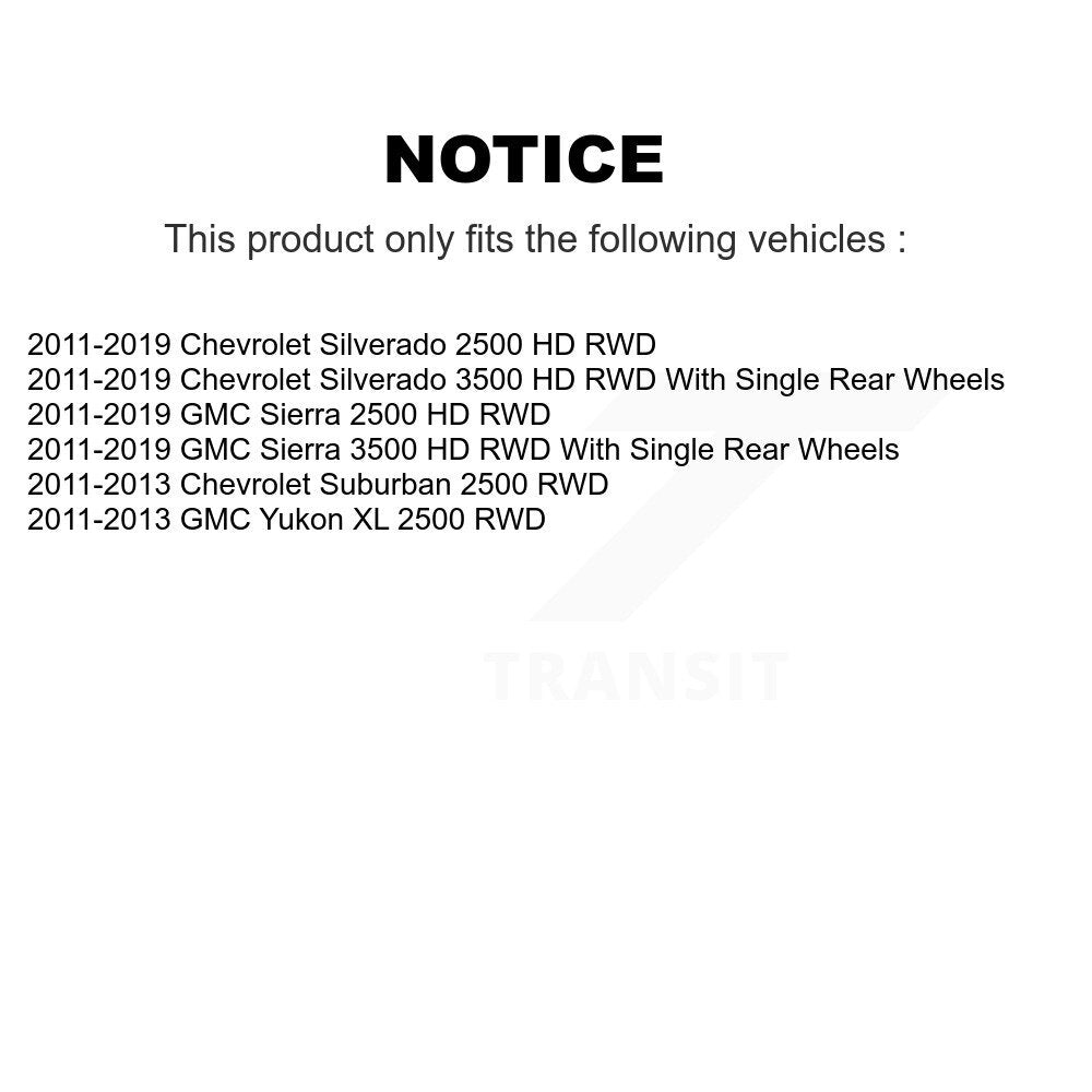 Hub Bearing Assembly & Link Front Kit For GMC Chevrolet Sierra 2500 HD Silverado