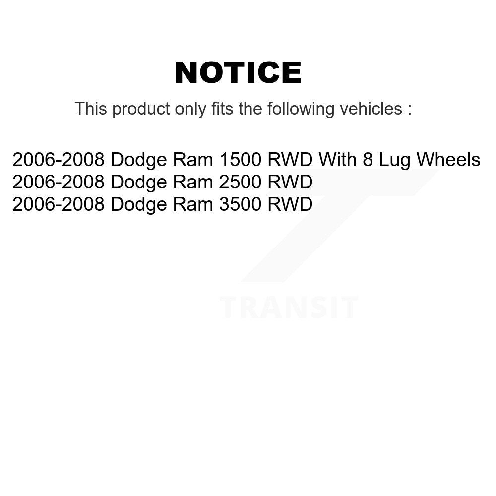 Wheel Bearing & Tie Rod End Front Kit For 2006-2008 Dodge Ram 1500 3500 2500 RWD