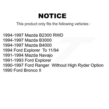 Shock Absorbers Front Pair For Ford Ranger Mazda Explorer B4000 B3000 B2300 II