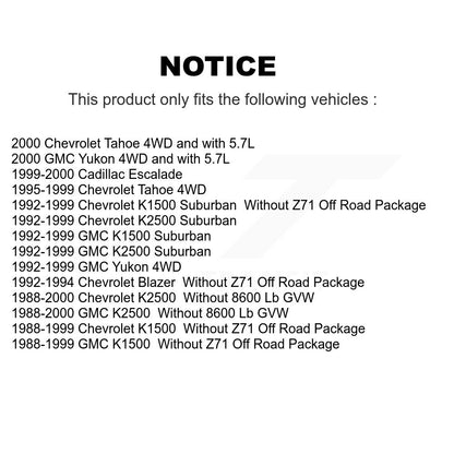 Shock Absorbers Front Pair For K1500 Chevrolet GMC K2500 Tahoe Yukon Suburban