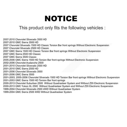 Shock Absorbers Front Pair For GMC Chevrolet Sierra 2500 HD Silverado 3500 1500