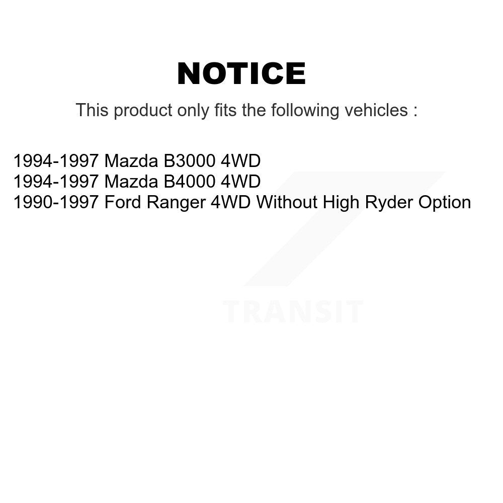 Suspension Shock Absorbers Front Rear Kit For Ford Ranger Mazda B4000 B3000 4WD