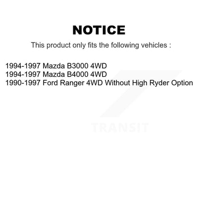 Suspension Shock Absorbers Front Rear Kit For Ford Ranger Mazda B4000 B3000 4WD