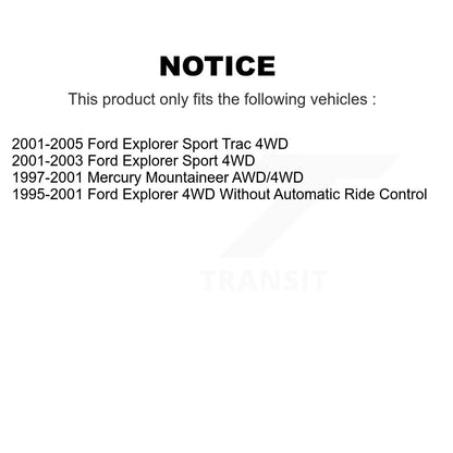 Shock Absorbers Front Rear Kit For Ford Explorer Sport Trac Mercury Mountaineer