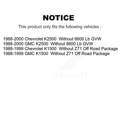 Suspension Shock Absorbers Front Rear Kit For K1500 Chevrolet GMC K2500