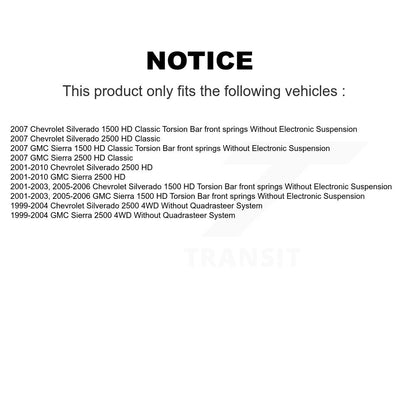 Shock Absorber Front Rear Kit For GMC Chevrolet Sierra 2500 HD Silverado Classic