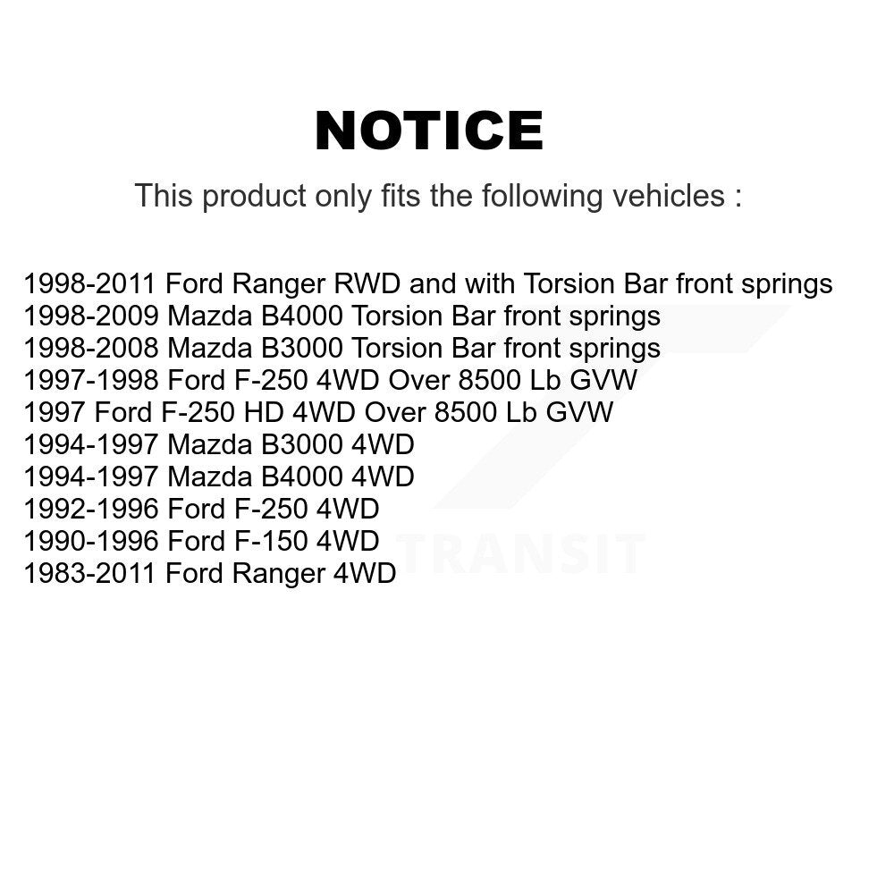 Shock Absorbers Rear Pair For Ford Ranger F-150 Mazda F-250 B4000 B3000 HD