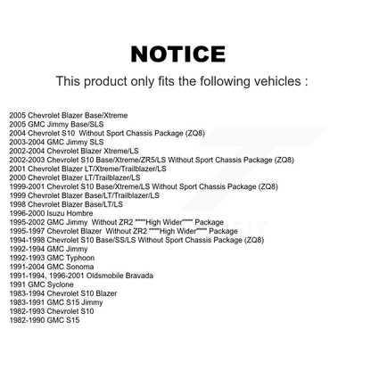 Shock Absorbers Rear Pair For Chevrolet GMC S10 Blazer Jimmy Sonoma S15 Isuzu