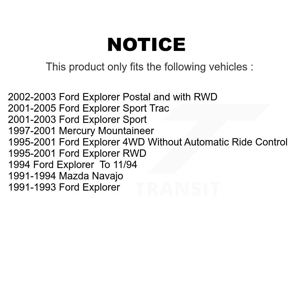 Shock Absorbers Rear Pair For Ford Explorer Sport Trac Mercury Mountaineer Mazda
