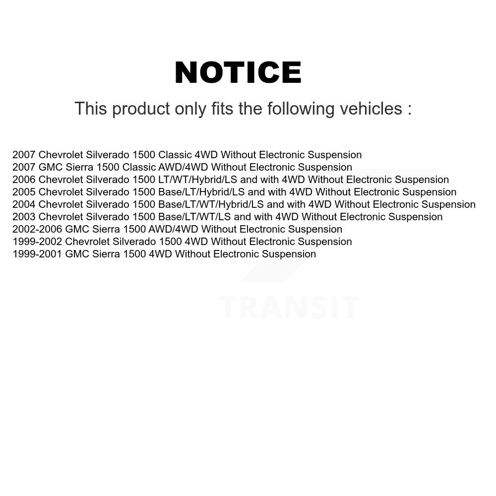 Shock Absorbers Rear Pair For Chevrolet Silverado 1500 GMC Sierra Classic