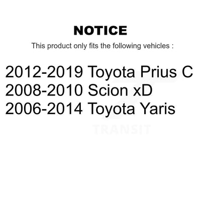 Suspension Shock Absorbers Rear Pair For Toyota Yaris Prius C Scion xD