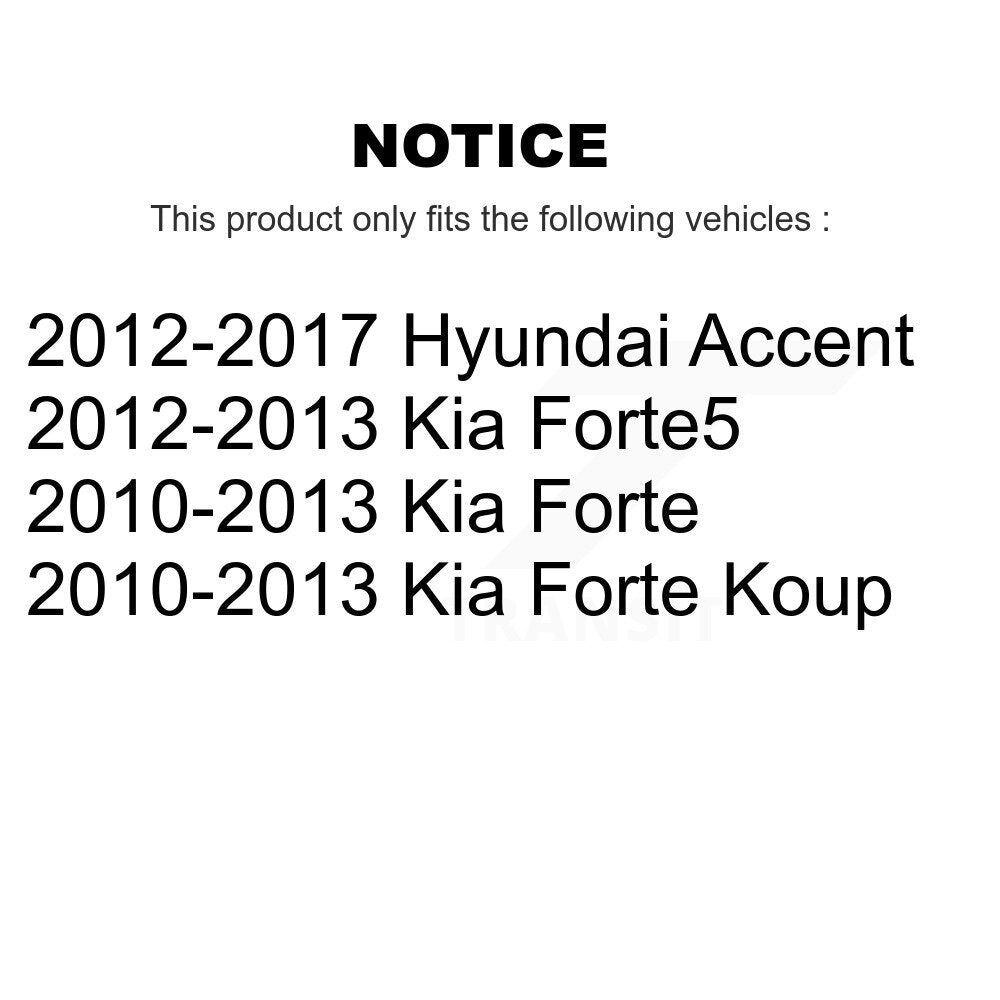 Suspension Shock Absorbers Rear Pair For Hyundai Accent Kia Forte Koup Forte5