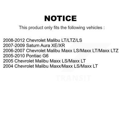 Suspension Shock Absorbers Rear Pair For Chevrolet Malibu Pontiac G6 Saturn Aura